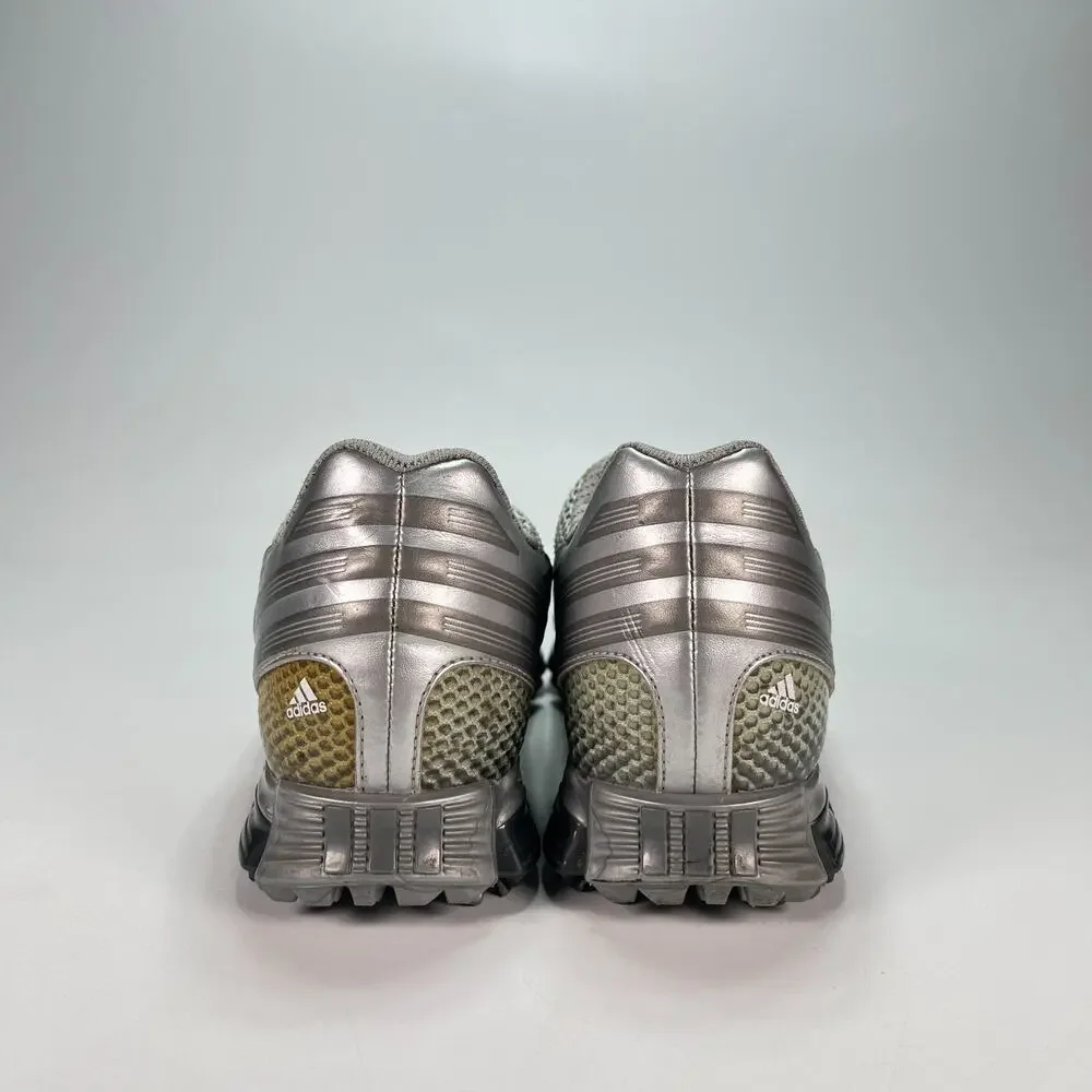 adidas TOUR360 50/50 Protect Silver Metallic Grey Low Top Golf Shoes Womens Sz 8